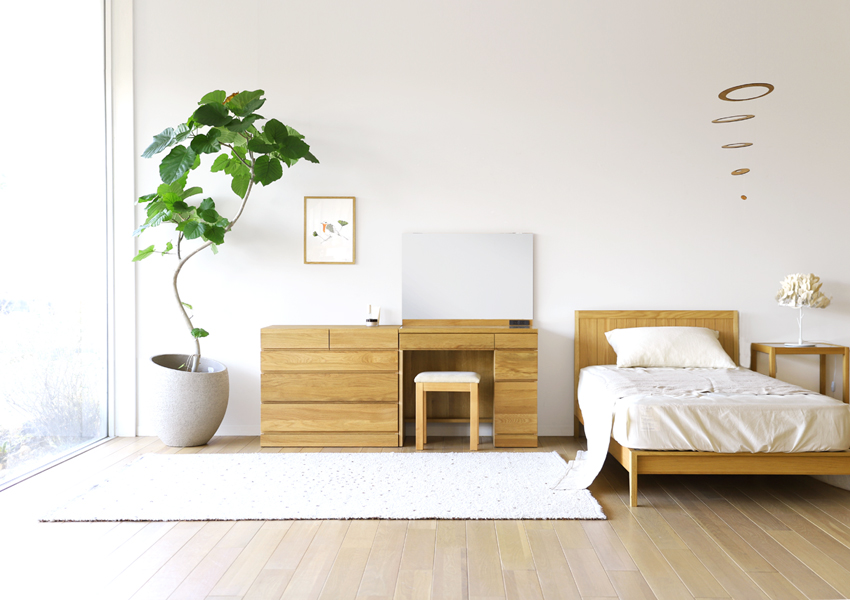 ちょうどいい大きさと使いやすさ。「高野木工」の寝室提案
